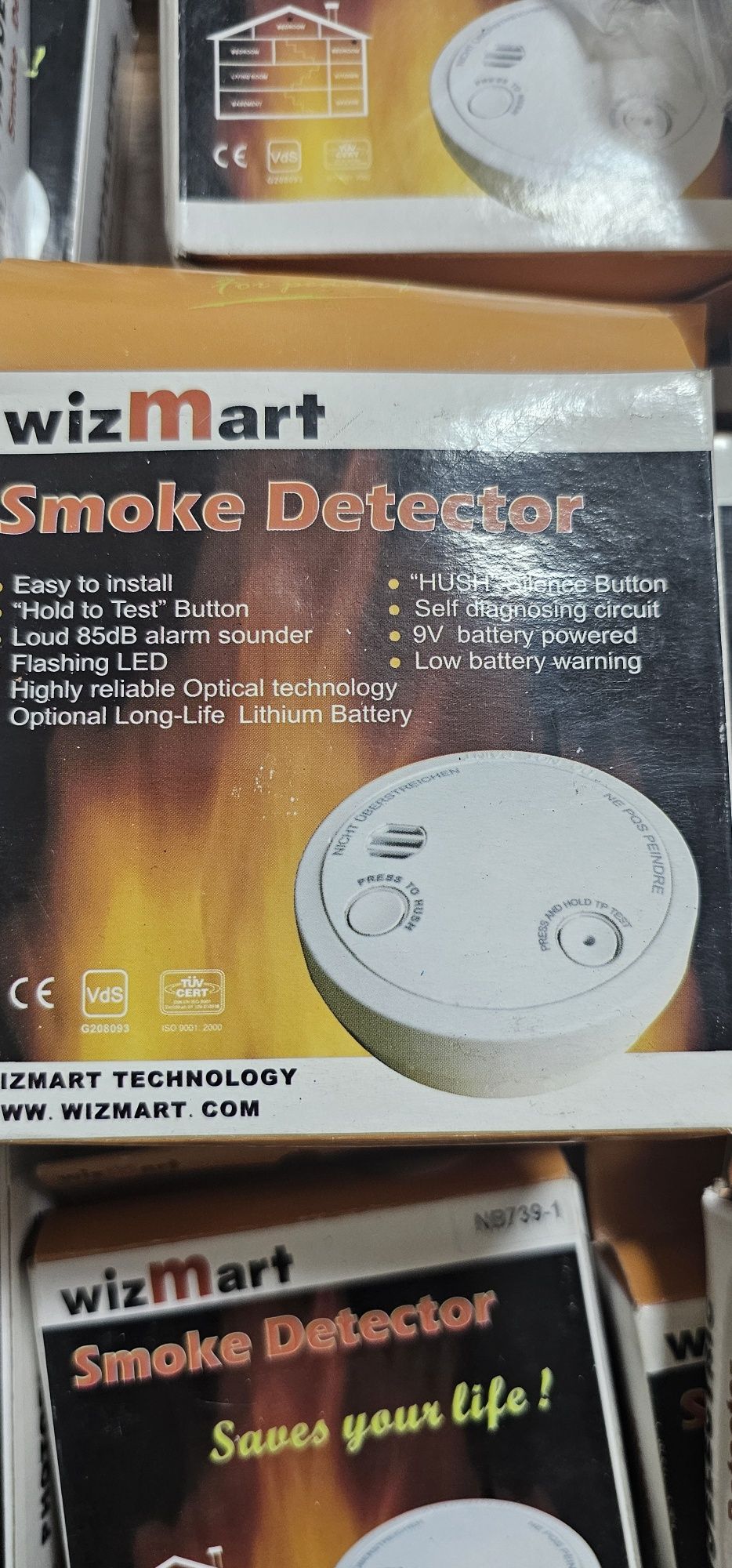 Автономный пожарный детектор дыма Wizmart nb739-1 с аккумулят