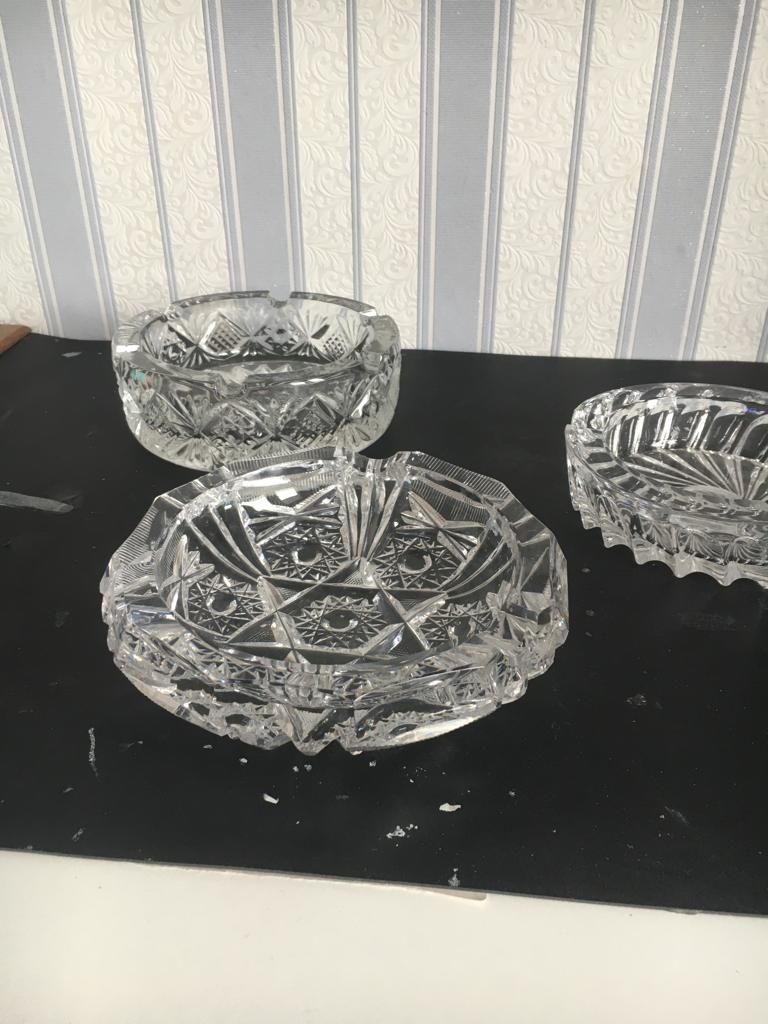 Пепельницы хрустальные