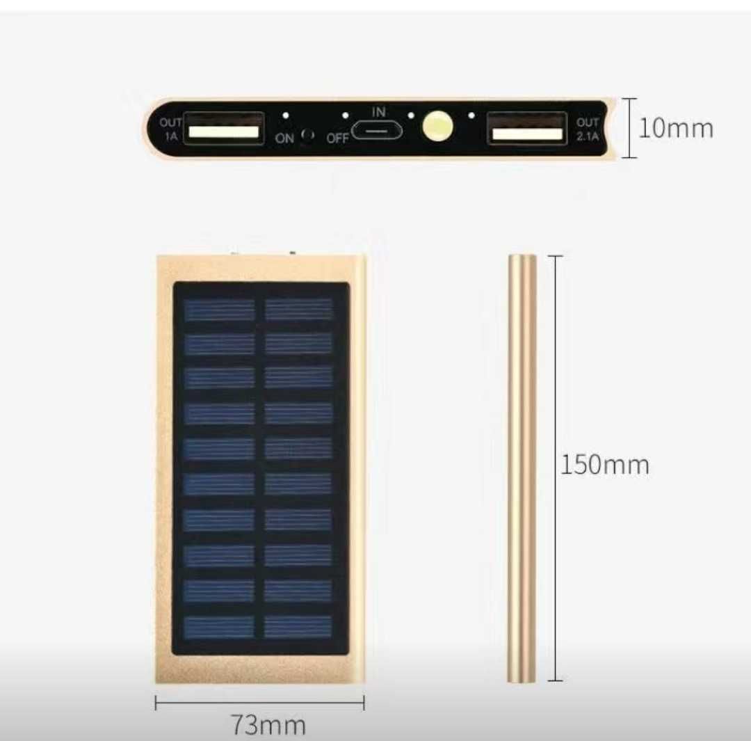 Power BANK с Солнечной Батареей на 10000 мАч.
