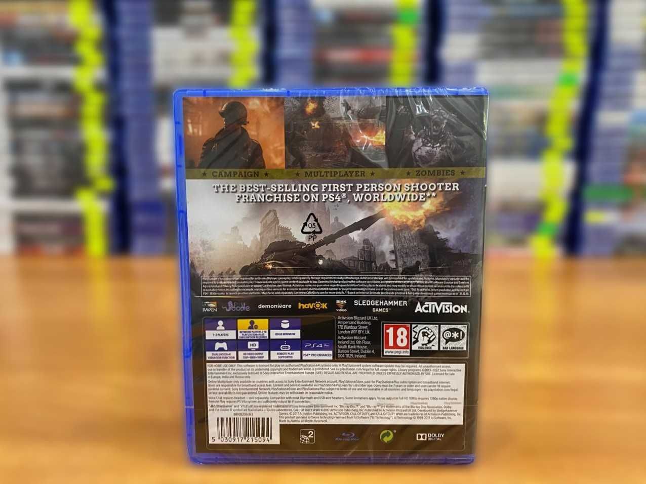 Новый Диск Call of Duty: WWII*** PS4/PS5 Большой Выбор Игр