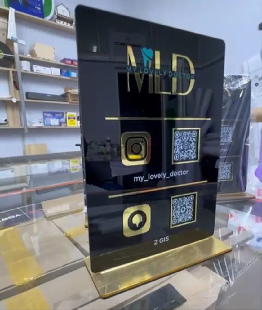 Инстаметка Изготовление настольных табличек с qr кодом