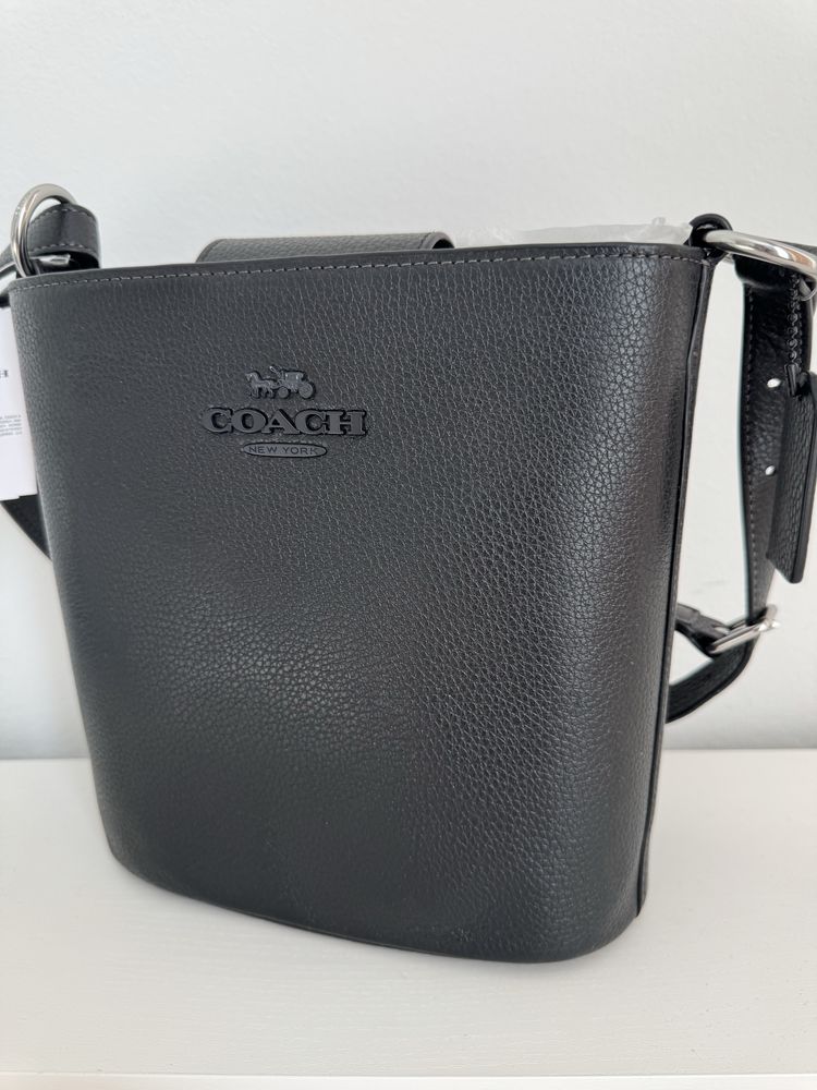 Сумка  Bucket Bag, COACH, кожаная, новая