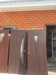 Стильные межкомнатные двери с декоративным стеклом 6 штук