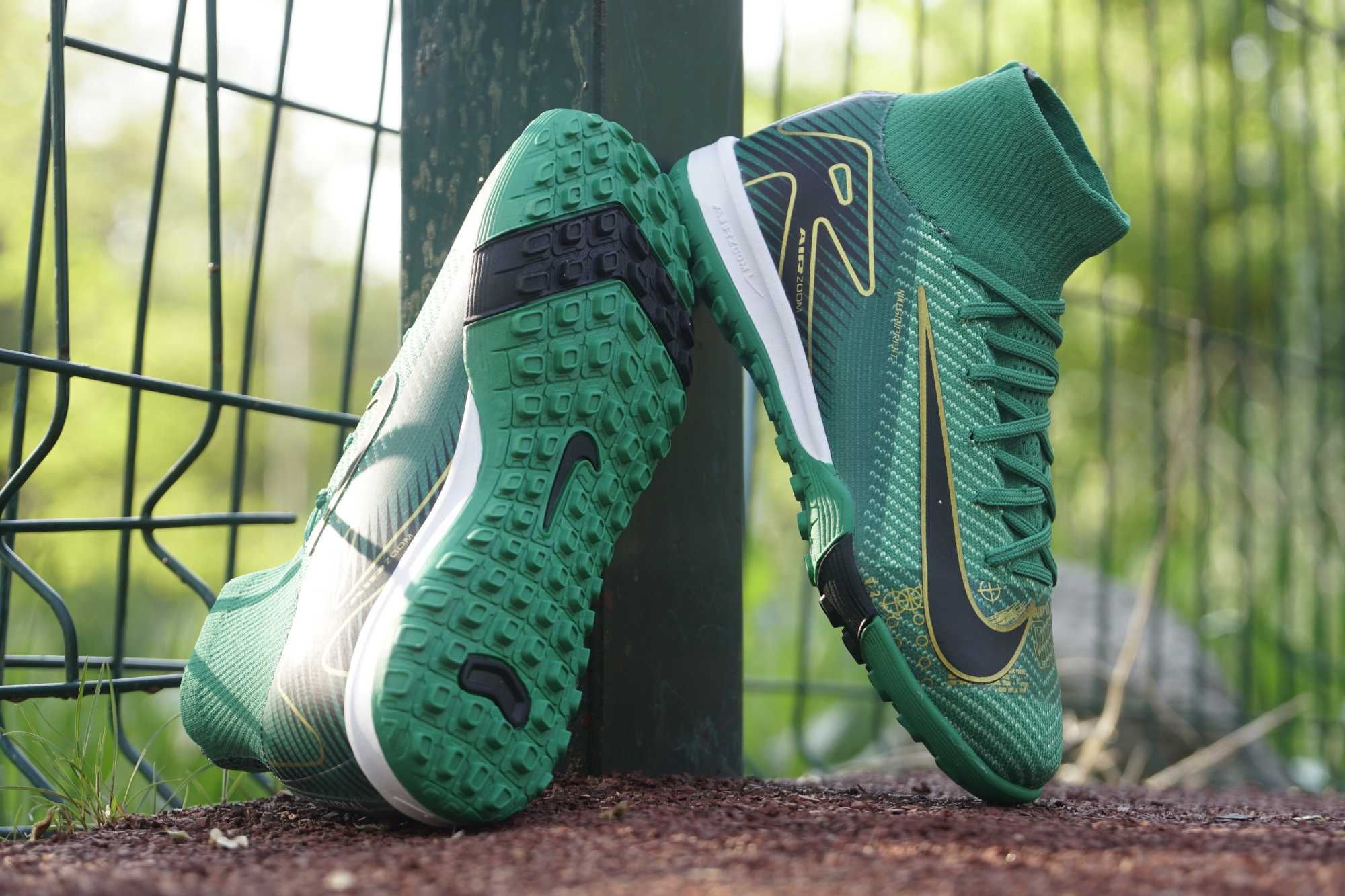 Детские футбольные бутсы-сороконожки Nike Mercurial Air Zoom