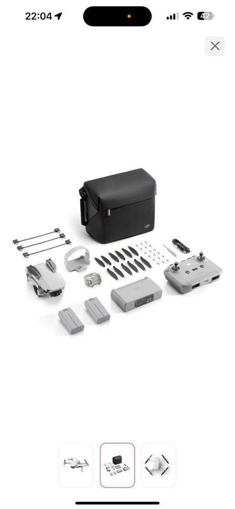 Дрон DJI Mini 2 SE Fly More Combo серый