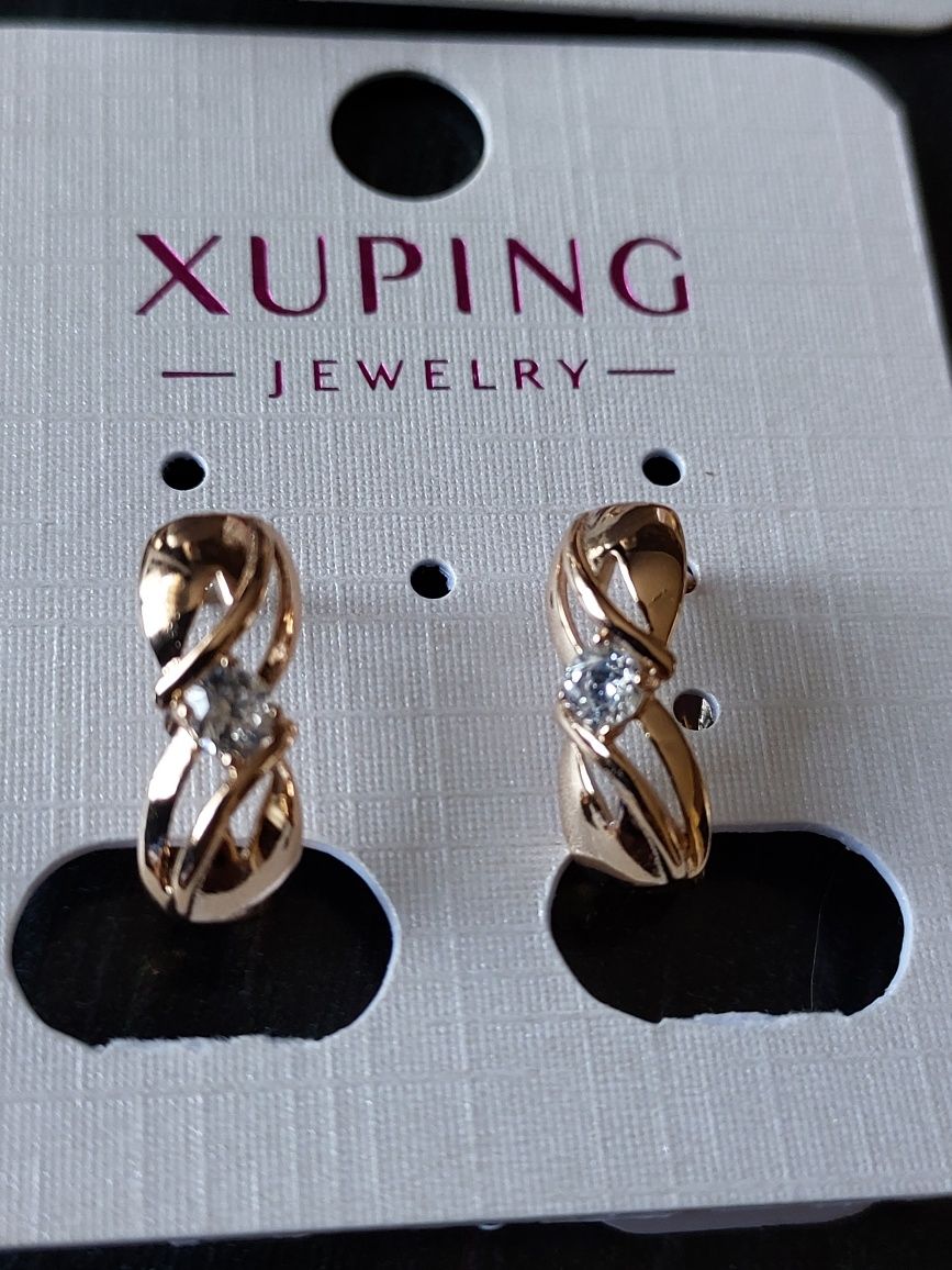 Серьги Xuping, под золото, не чернеет