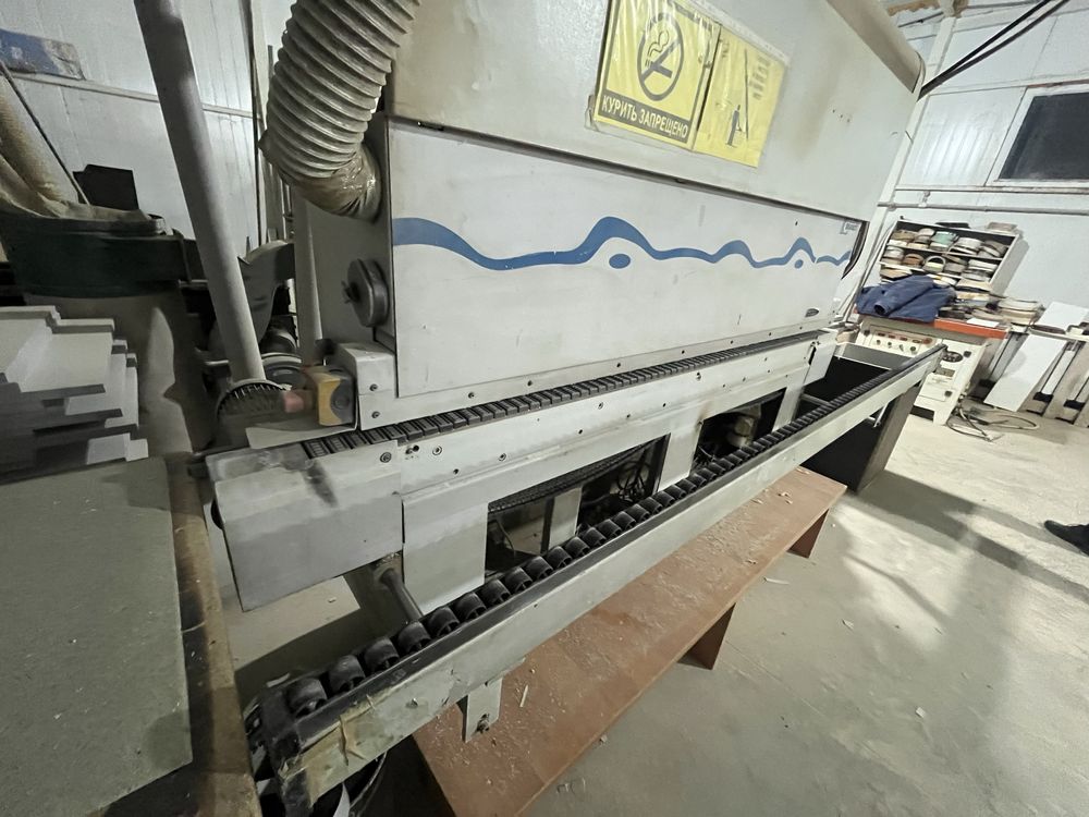 Brandt KDN 340 кромкооблицовочный станок. Закаточный, закатка ПВХ