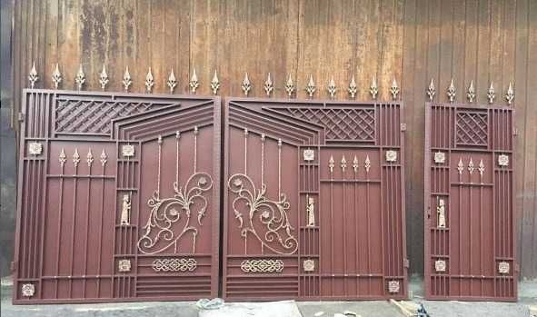 Металлические распашные ворота (откатные), рассрочка. Установка.