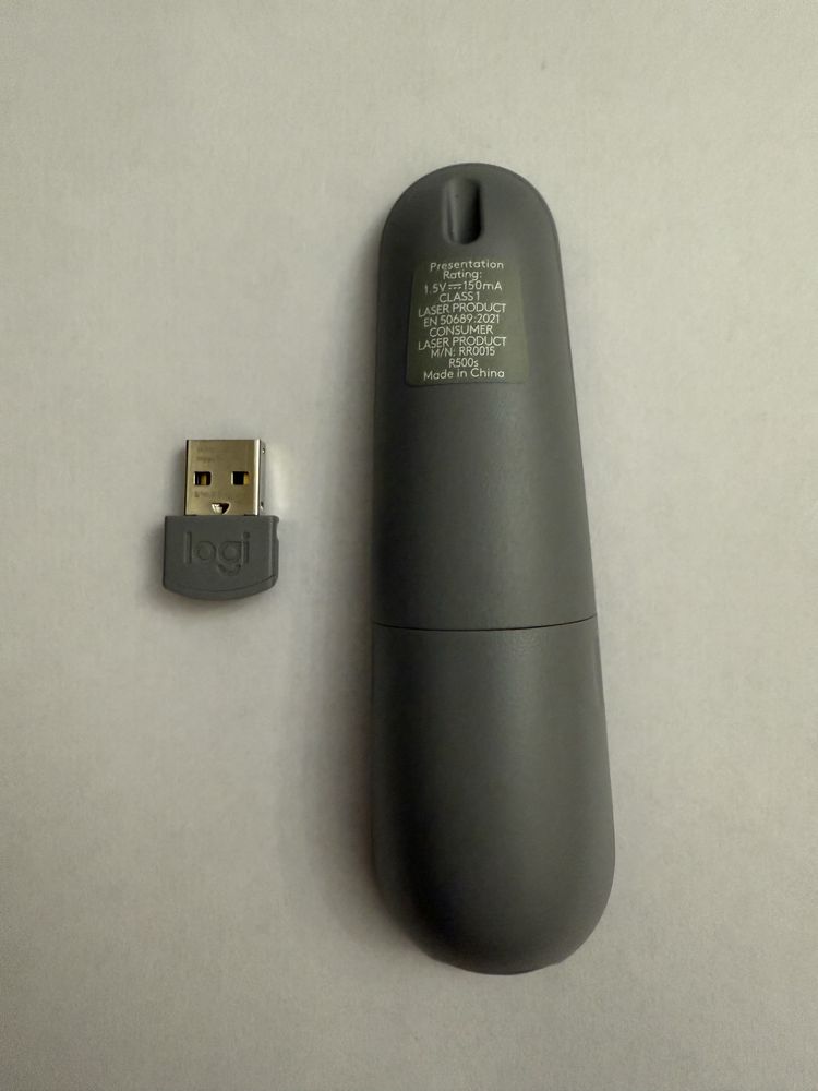 Презентер Logitech Professional R500s, Mid Grey
