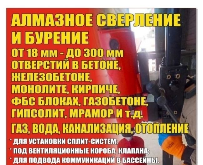 Алмазное сверление и бурение!