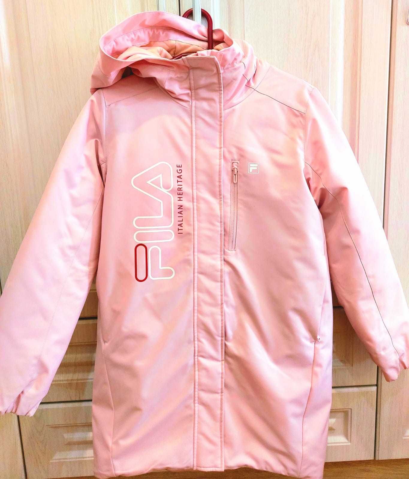 Демисезонная куртка и шапочка Fila для девочек 9-12 лет