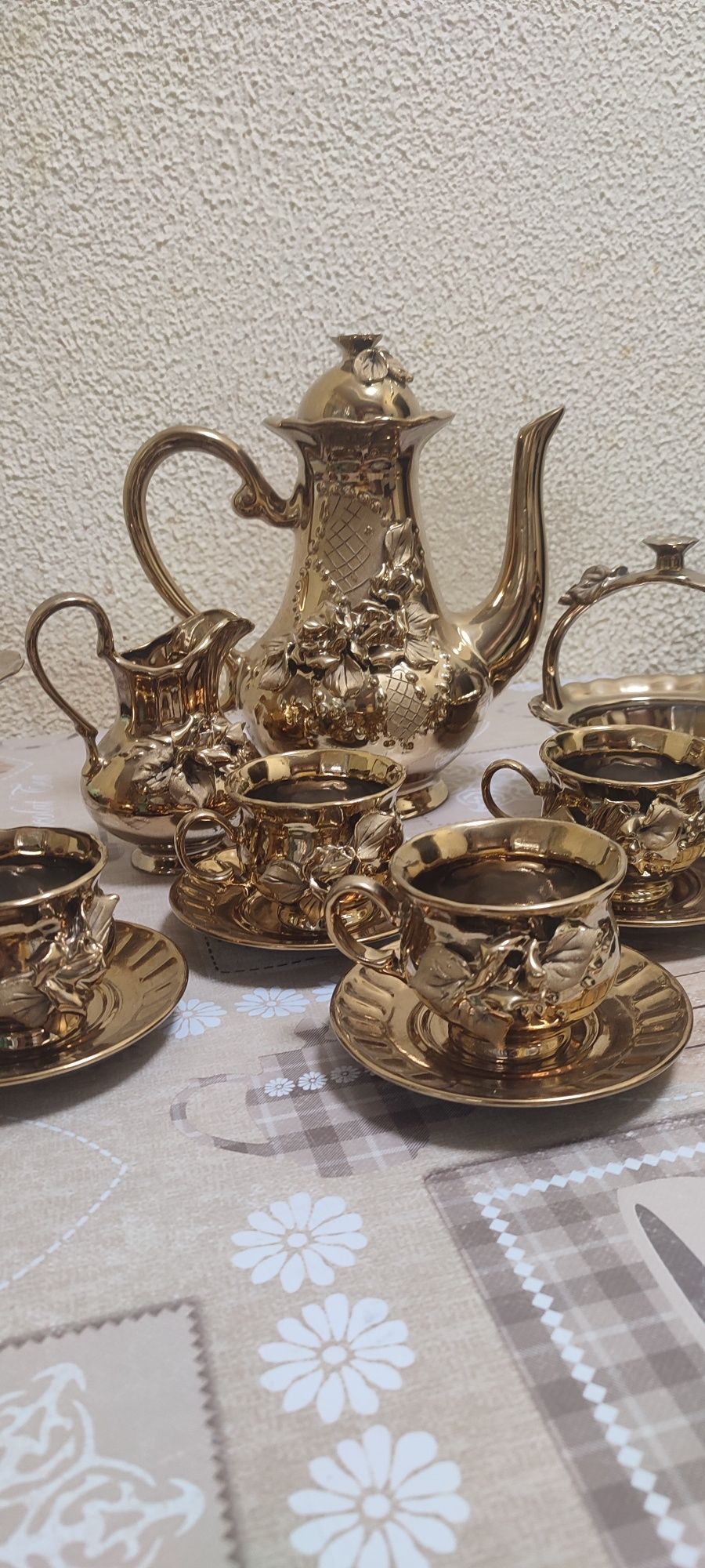 Кофейный сервиз Золотые розы СССР