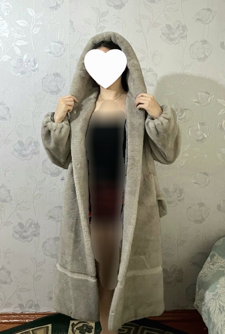 Серая экошуба 48-50рр