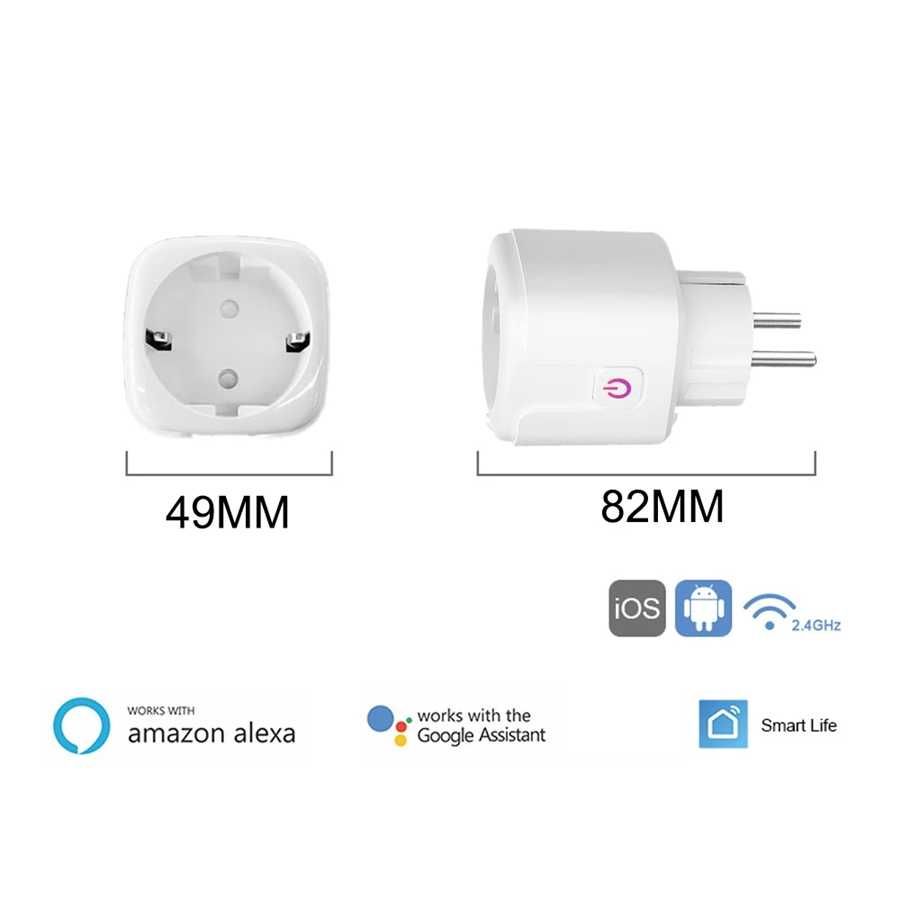 Новая Умная розетка Tuya Smart Plug 16А с Алисой голосовое управление