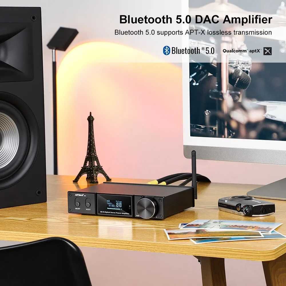 Усилительзвуковой мощности AIYIMA D05.  2*120W + выход для сабвуфера
