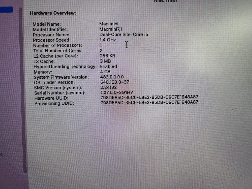 Mac mini 2014 I5
