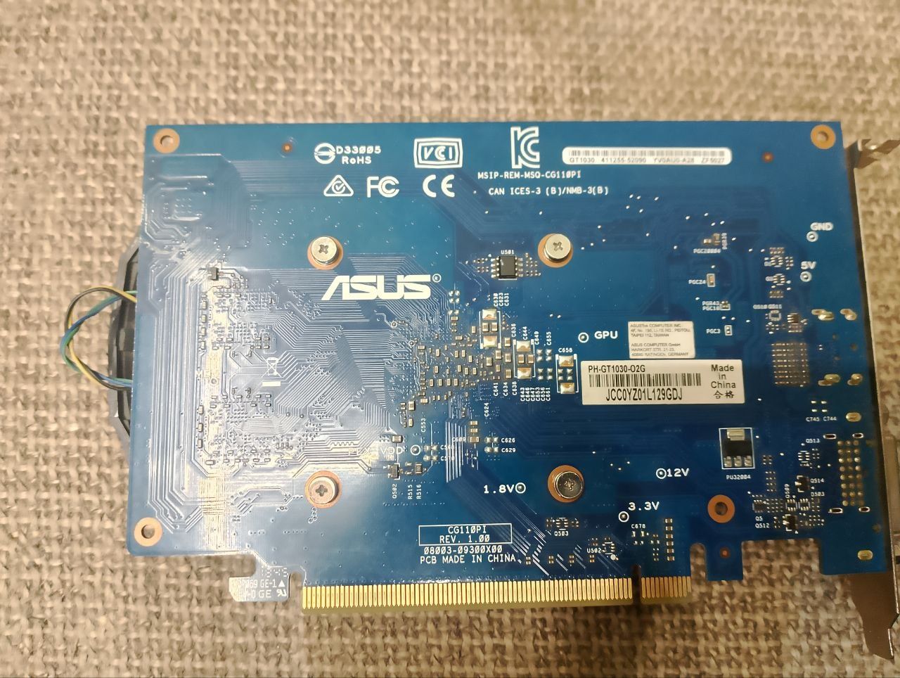 Видеокарта ASUS GT 1030 2GB