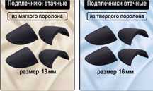 Плечевые накладки обшитые, втачные
