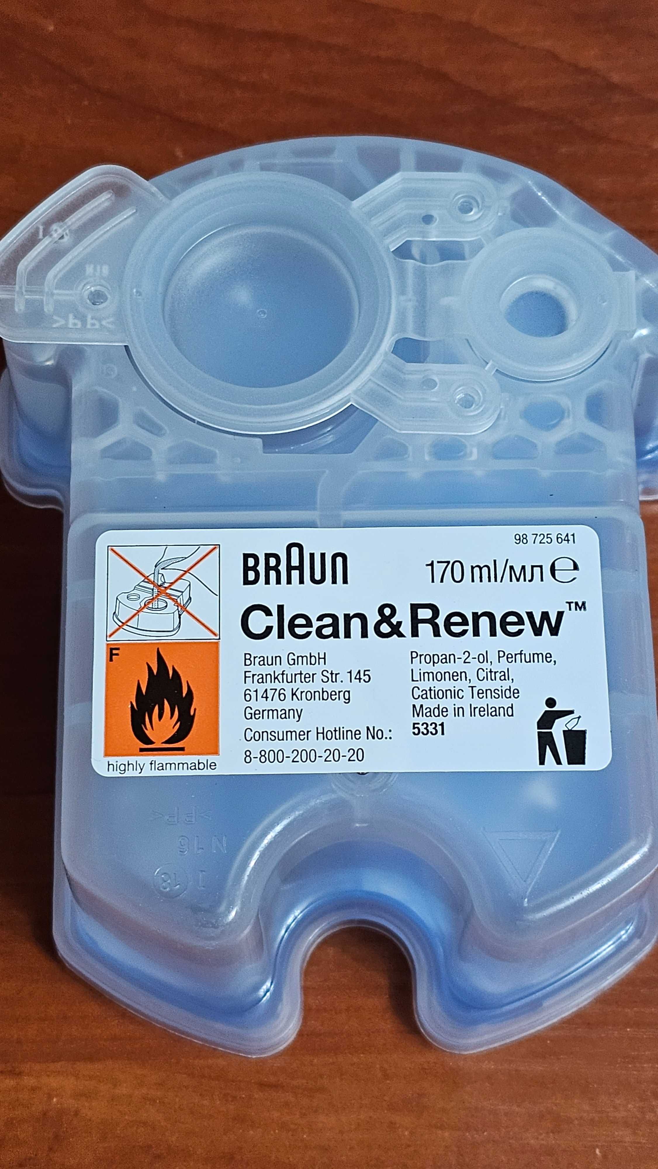 Сменный картридж для бритв Braun станций самоочистки  Clean and renew