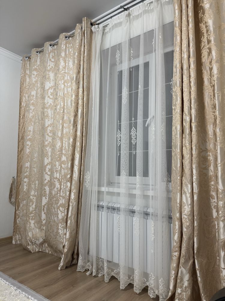 Продам шторы с тюлью