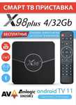 Медиаплеер X98 Plus 4/32Gb S905W2 Androd 11 (с настройкой)