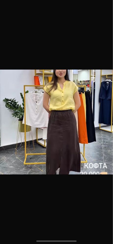 Новая юбка лен Eq moda