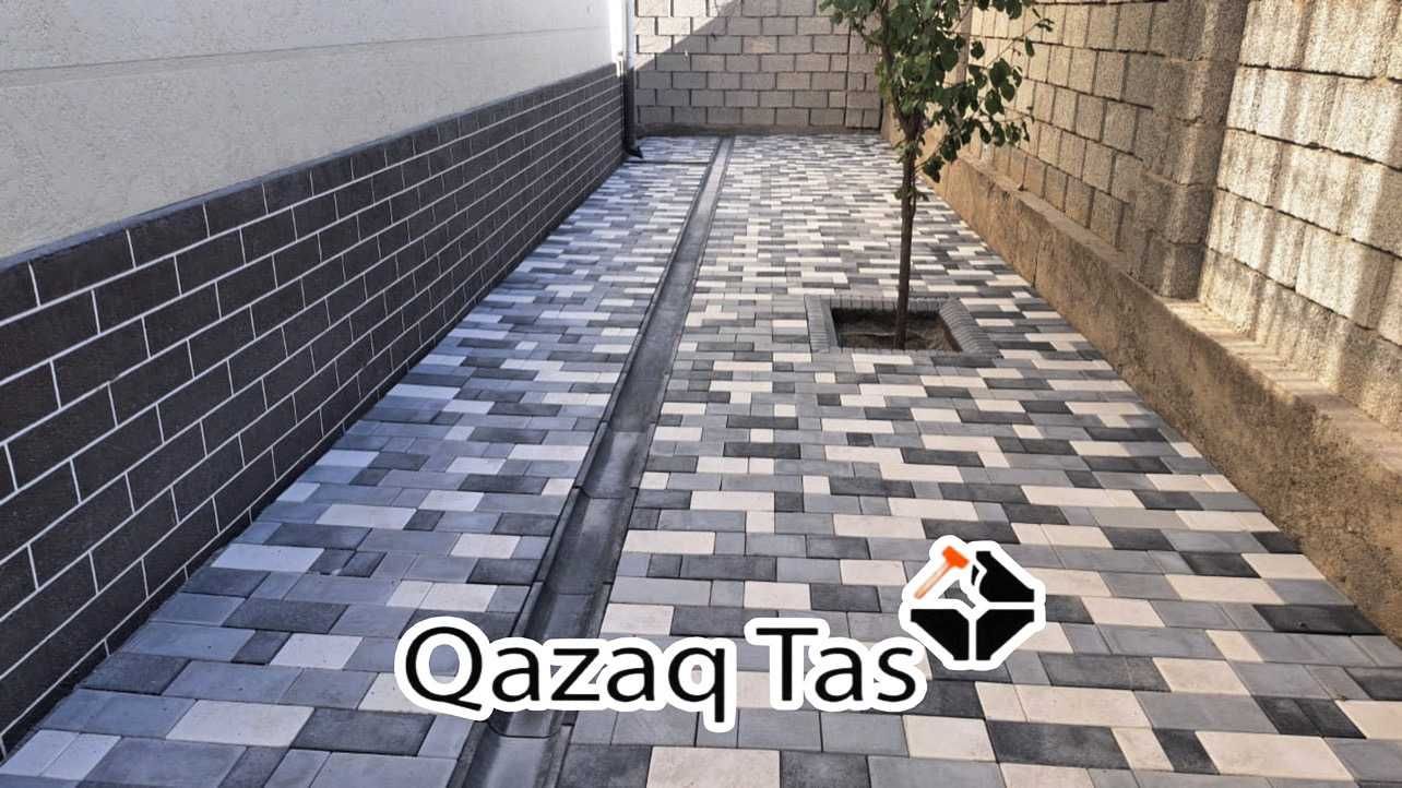 Брусчатка Шлакоблок ПЕСКОБЛОК Рванный Заборный Газоблок от QAZAQ_TAS
