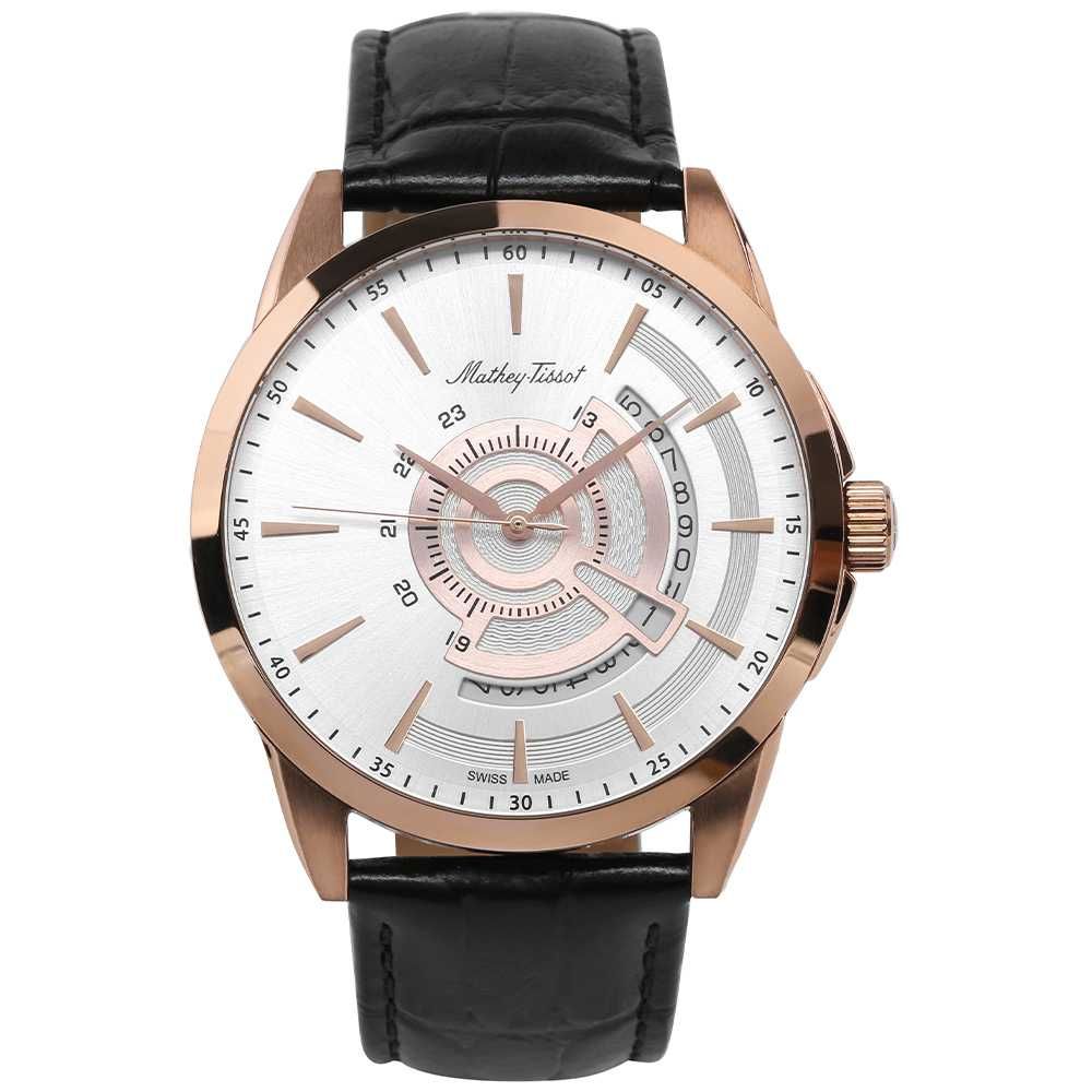 Новые швейцарские часы MATHEY TISSOT мужские золото позолота