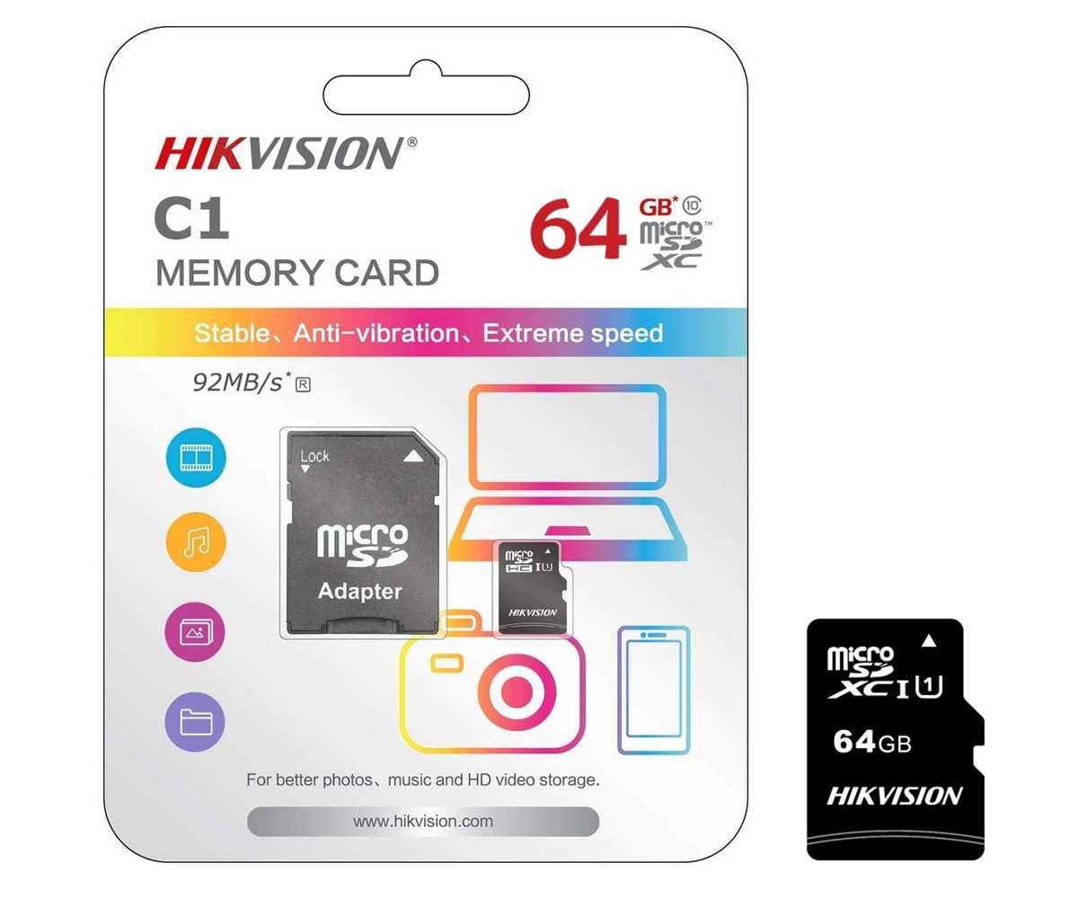 Флешка MIcroSD  Hikvision 64Gb