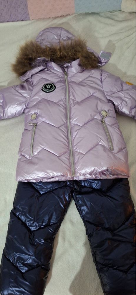 Зимний костюм Moncler на девочку 5-6 лет (рост 110см)
