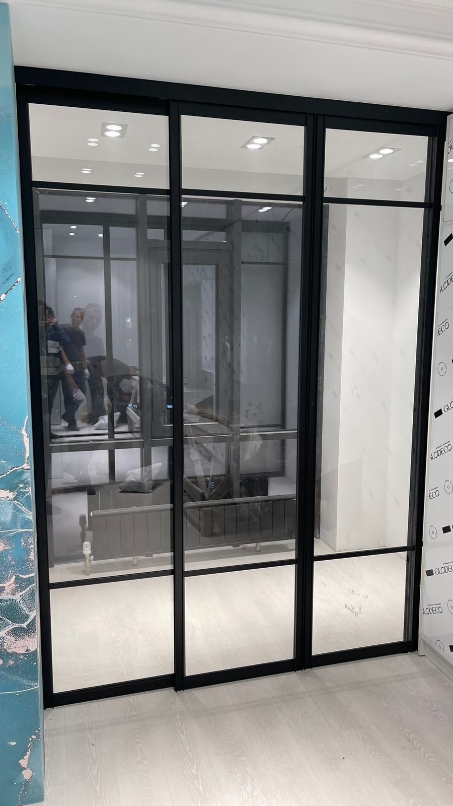 Стеклянные перегородки (loft) и двери. На заказ. Каспи ред, рассрочка