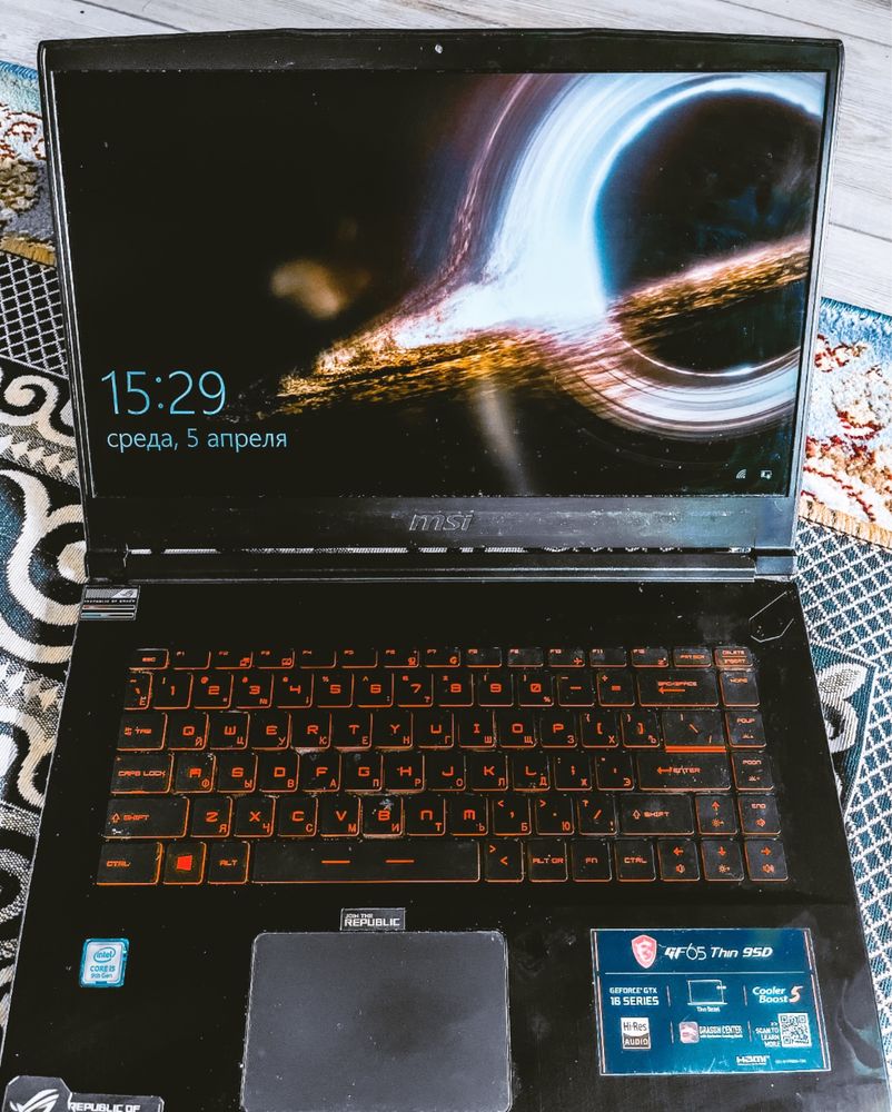 MSI игровой ноут, мощный ноут, 1660тиай, 1660ti