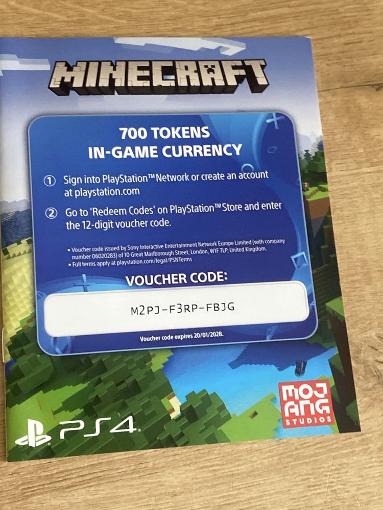 Продам игру на пс4 маинкрафт