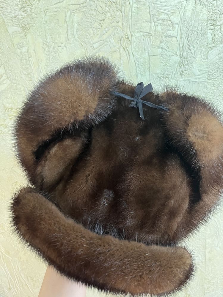 Меховая норковая шапка
