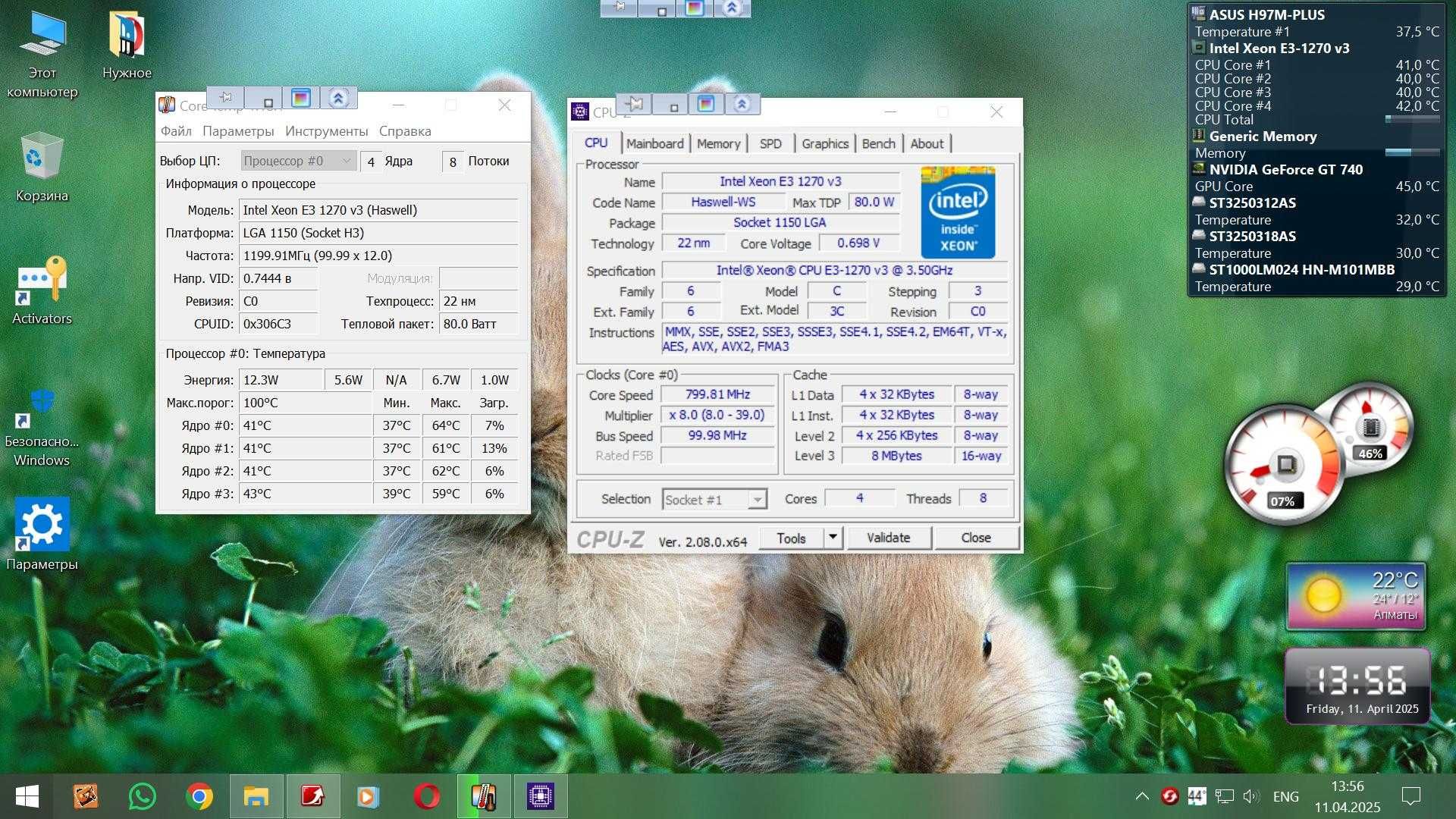 Сокет 1150 процессор Xeon E3 1270v3 (3,90GHz/4core/8Mb/80W)