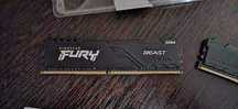 DDR-4 DIMM 8Gb/3200MHz PC25600 Kingston Fury Beast, Black