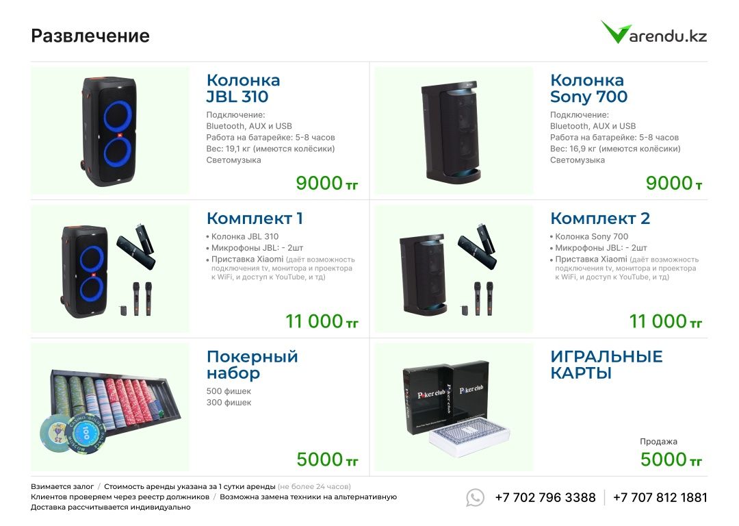 Колонка с микрофонами в аренду/прокат посуточно