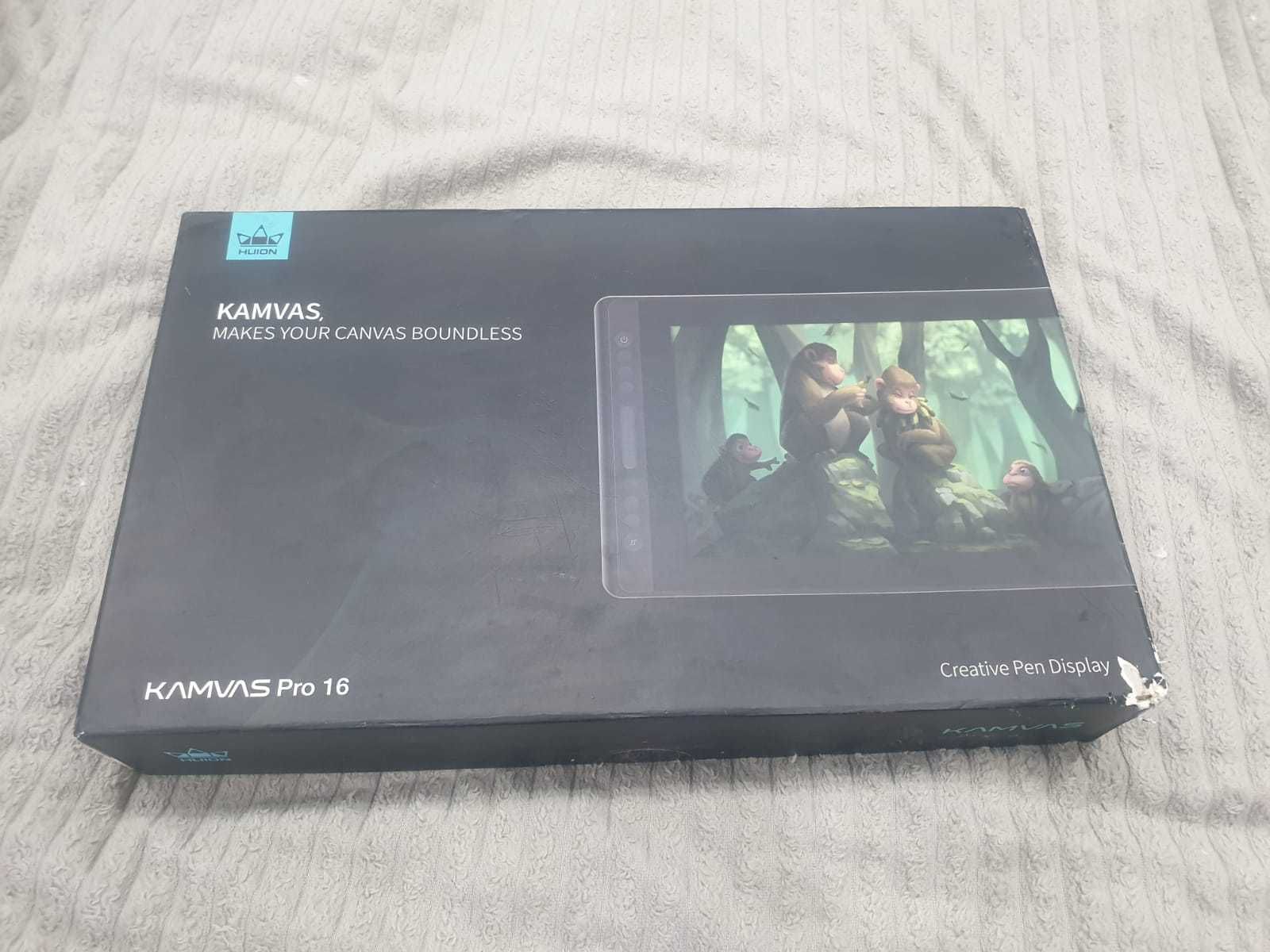 Графический планшет-монитор HUION Kamvas Pro 16 1920x1080, черный