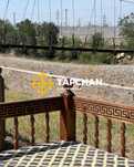 Качественно из дерева Чайная тапшана для дачи Топчан с крышей 82M