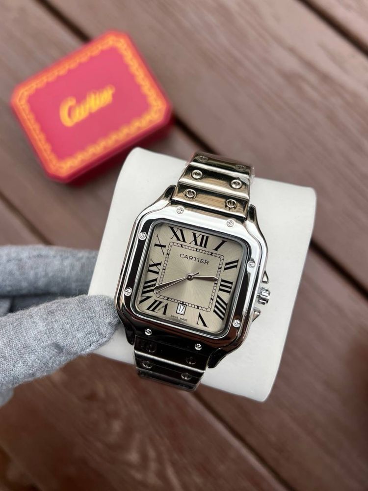 Cartier Santos мужские наручные часики