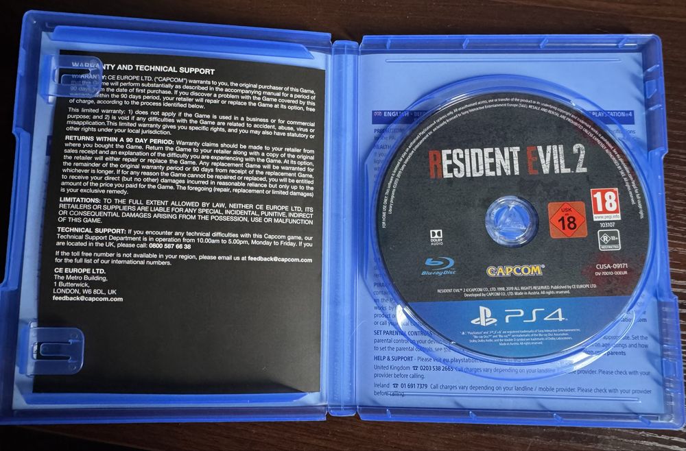 Диск Resident evil 2 Remake PS4