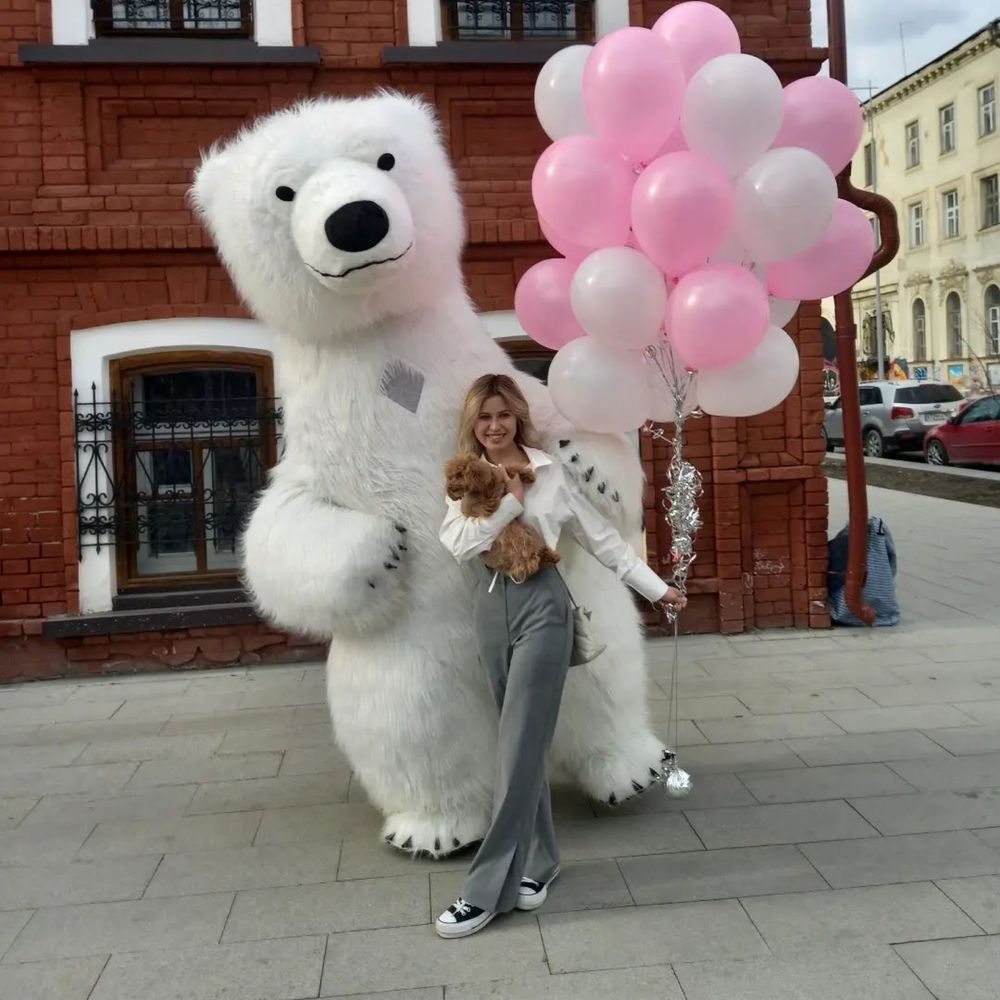 Мишка белый 3 метровый