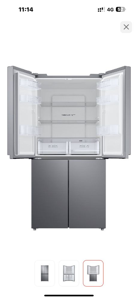 Холодильник Samsung RF48A4000M9/WT серебристый