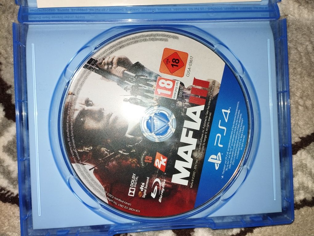 Диск для PS 4 мафия 3