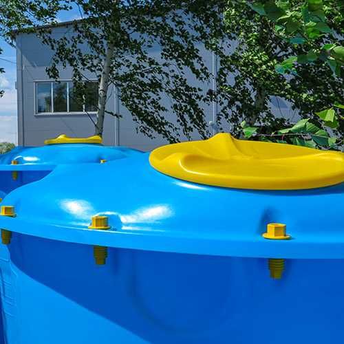 Ёмкость цилиндрическая вертикальная со съемной крышкой для воды, 7500л