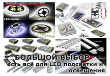 для торговых витрин и прилавков на островок LED освещение и подсветка