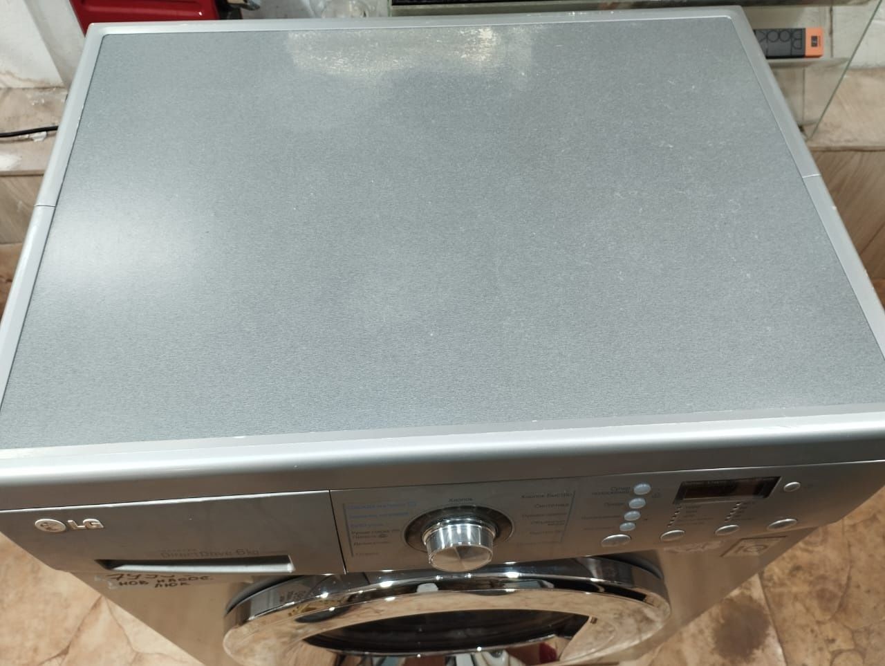 кір жуғыш машина LG 6KG Direct Drive Siver 6motion гарантия Бар.