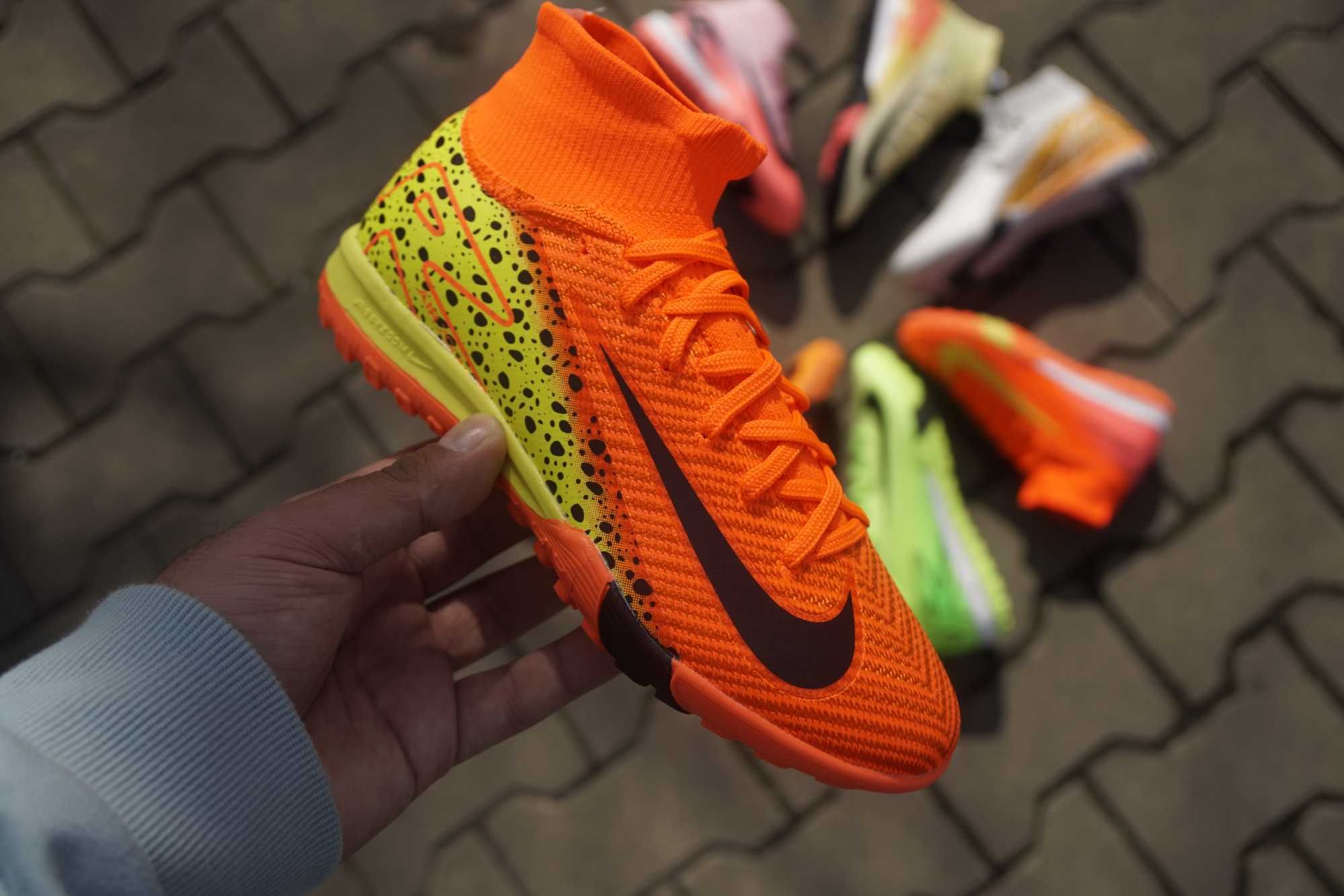 Детские футбольные бутсы сороконожки Nike Mercurial Air zoom
